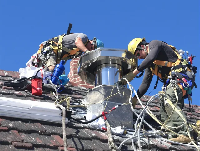 Protective chimney cap installed by Bethel Chimney Sweep in Bethel, CT