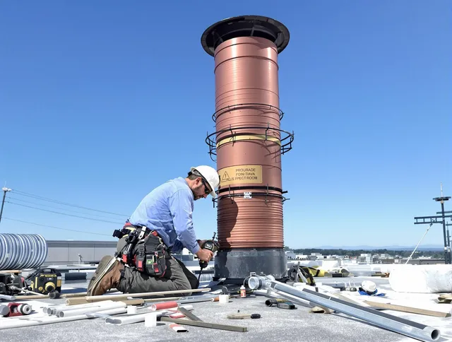 Installed chimney liner by Bethel Chimney Sweep in Bethel, CT