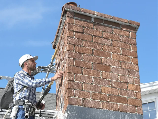 Brickwork for a chimney rebuild by Bethel Chimney Sweep in Bethel, CT