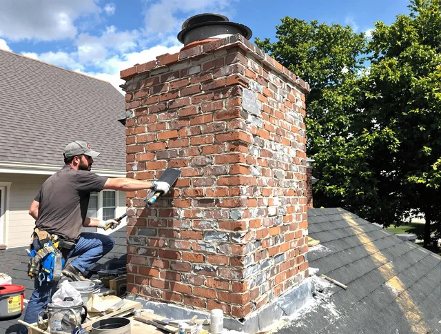 Completed chimney rebuild by Bethel Chimney Sweep in Bethel, CT