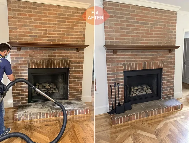 Bethel Chimney Sweep carefully sanitizing a fireplace in Bethel, CT