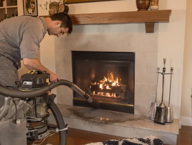 Routine fireplace upkeep by Bethel Chimney Sweep in Bethel, CT