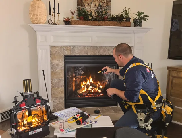 Safety-focused fireplace inspection by Bethel Chimney Sweep in Bethel, CT